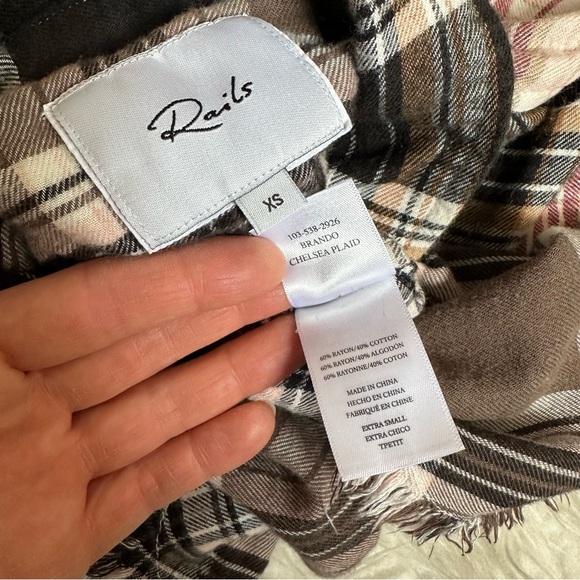 Rails Brando Top in Chelsea Plaid patchwork multicolored print - Picture 9 of 10